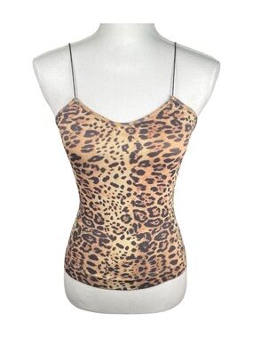 Nikibiki Leopard Print Spaghetti-Strap Cami - Brown/Tan